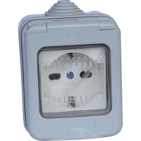 Contenitore Esterno Solo Presa Schuko 1 Bivalente 10 16a Faeg