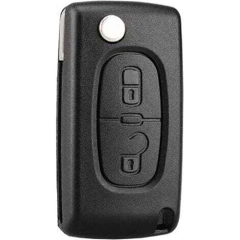 (2 pulsanti, CE0536) Custodia per chiave a 2 pulsanti compatibile con chiave pieghevole CE0536 per Peugeot 207 307 308 407 408 3008 5008 Citroen C2 C3 C4 C5 C6 C8