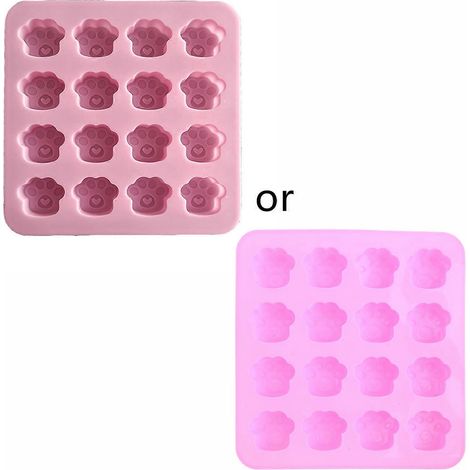 Moule en silicone en forme de patte d'animal, idéal pour la confection de bonbons gélifiés et de chocolats. (1/4)