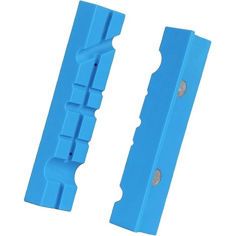 Mâchoires d'étau 5 pouces, 1 paire, mâchoires souples pour étau d'établi, couvre-mâchoires universels, conception multi-rainures, serrage métal et plastique (1/5)