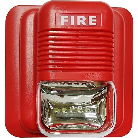 Fire Alarm Warning Strobe Siren Horn Sound & Strobe Alert Security System for Home Office Hotel Rest (1/4)