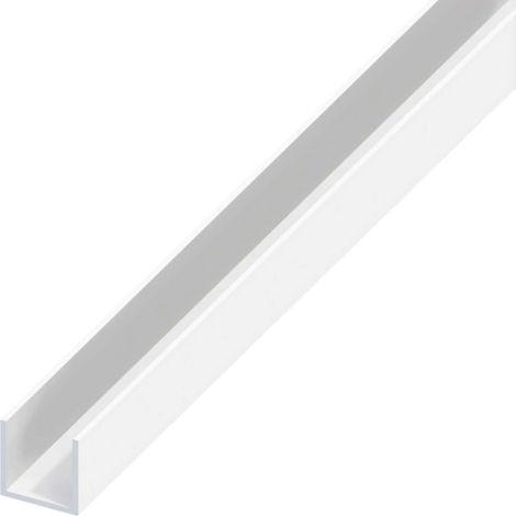 Profilo a U Alluminio Argento Cromato Mm 10 x 10X1 M 2 5 Pezzi Alfer