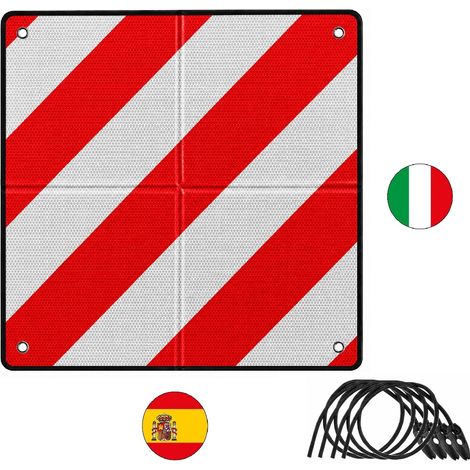 Cartello di segnalazione bifacciale 50x50 pieghevole a 25x25 Italia Spagna Modello 2026