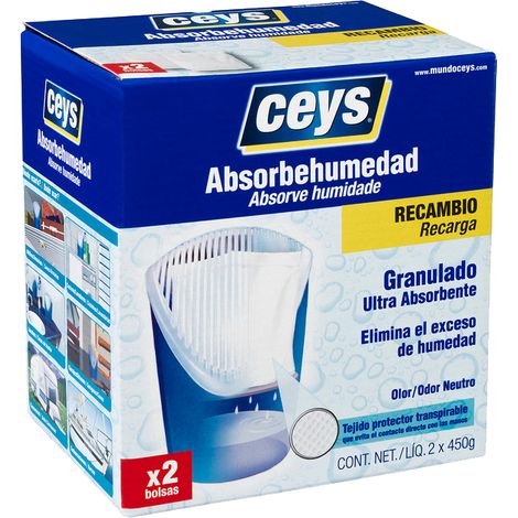 ceys climatic 2 bolsas 450 gr recambio absorbehumedad 501115 (1/4)