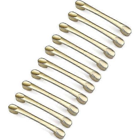 Lot de 10 poignées de porte de placard de cuisine en alliage de zinc, 96 mm - Poignée dorée (1/3)