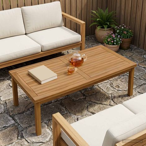 vidaXL Piano del tavolo Rettangolare Legno di teak solido