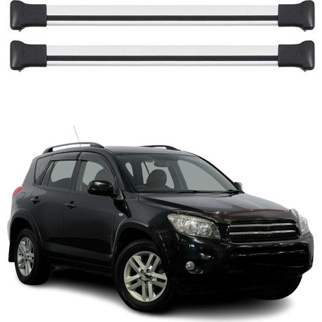 OMAC Aluminium Dachträger Querträger für Toyota RAV4 III 2006-2012 – Max. 75 kg – 2 Stangen Silber (1/5)