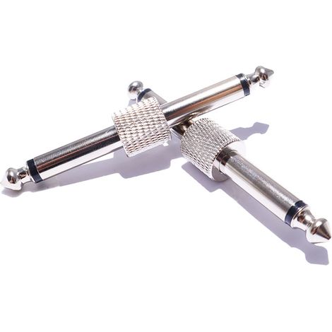 Dual-ended 6.35 mm mono bidirectional microphone/guitar audio jack (1/4)