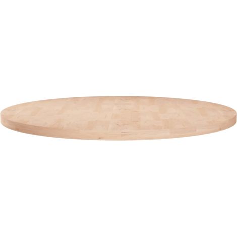 Superficie de mesa redonda madera de roble sin tratar Ø70x2,5cm vidaXL