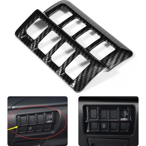 Cadre décoratif de réglage de phare pour Subaru Forester SK 2019, garniture de commutateur, finition intérieure, pièce de rechange, noir, accessoire auto. (1/5)