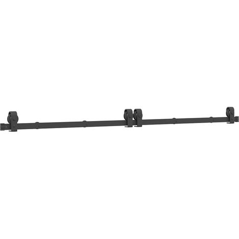 Maison Exclusive - Schiebetürbeschlag-Set 200 cm Stahl Schwarz