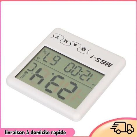 Orologio termometro Dilwe, orologio termometro elettronico digitale a LED, orologio da scrivania preciso per interni, decorazione per il tempo libero (1/4)