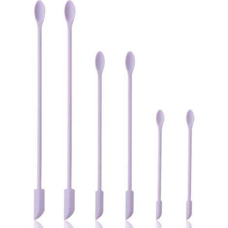 6er Set Silikon Spatel Mini, flexibel & stabil, für Kosmetik & Küche