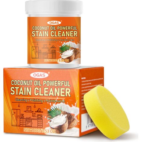 OGAS Coconut Oil Stain Remover Paste, Multifunctional Kitchen Cleaner for Stubborn Oil Stains, Degreaser and Oil Remover (1/5)