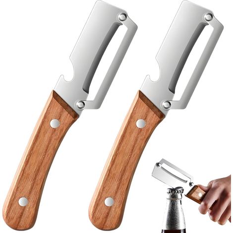 Éplucheur de légumes multifonction 2 en 1 en acier inoxydable portable pour fruits, pommes, pommes de terre, citrouille, papaye (1/5)