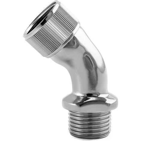 1 Piece Elbow for Hand Shower, Corner Piece for Hand Showers, Internal and External Thread, Chromed Brass (1/5)