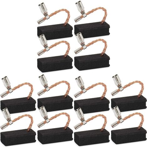Packung mit 12 Kohlebürsten, kompatibel mit der Oberfräse Dewalt DWP611 und Porter Cable 450, Ersatz für die Teilenummern DWP611PK und A27343 (6 x 9 x 19,5 mm). (1/5)