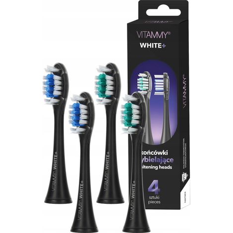 Cabezales de cepillo de dientes sónicos VITAMMY WHITE+ SONICE BLACK4 blanqueadores (1/5)