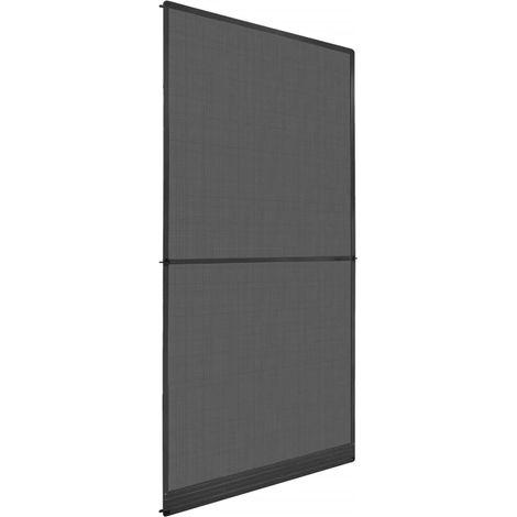 Vidaxl – Moustiquaire à charnière pour portes 120x240 cm – Aluminium et fibre de verre – Couleur anthracite – Montage facile inclus (1/6)