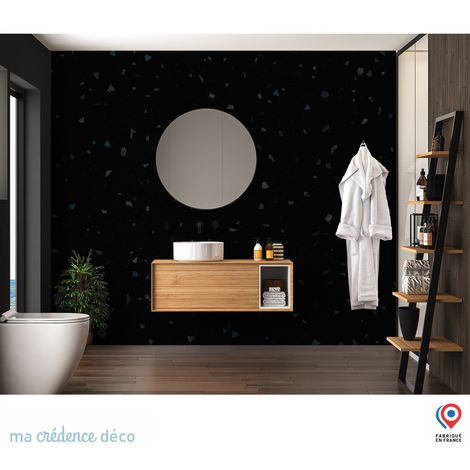 Papier peint : Terrazzo noir di Casalgrande - Intissé - L.200 x H.280 cm - Marron clair (1/3)