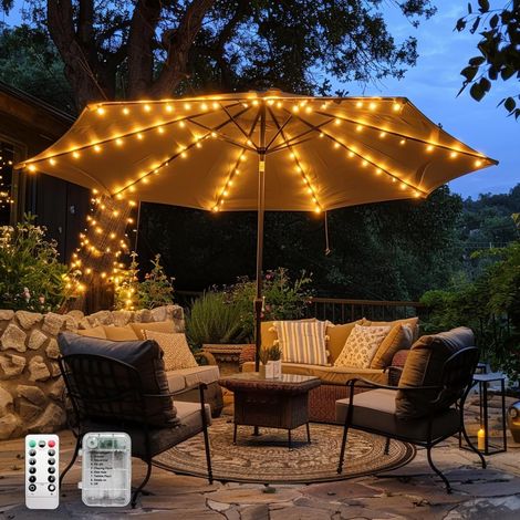 Guirlande LED étanche blanc chaud batterie tente/camping (1/5)