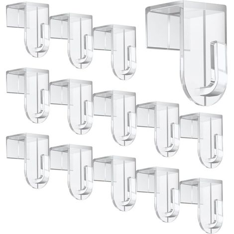 14 pcs Window Hooks, Hanging Window Hooks, Decorative Window Hooks, for Windows, String Lights, Decorative Pendants (Transparent) (1/5)