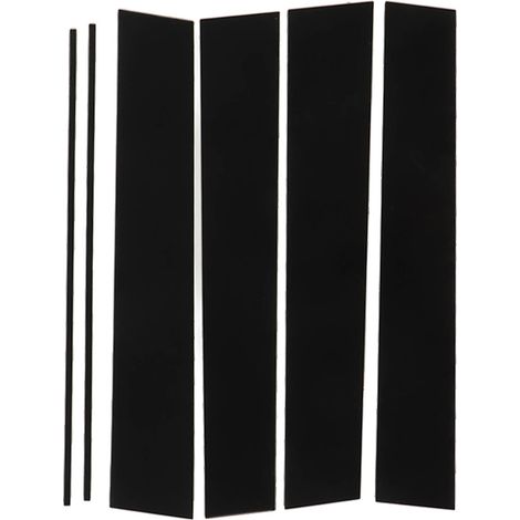 6 Pièces Montants de Porte Lustre Noir Déco Extérieure Fenêtre Latérale pour Odyssey 2005-2010 (1/5)