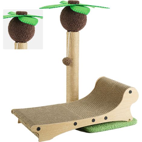 Griffoir pour chat avec chaise de plage multifonctionnelle en sisal, utilisable en toutes saisons. Nid universel pour chat. (1/4)