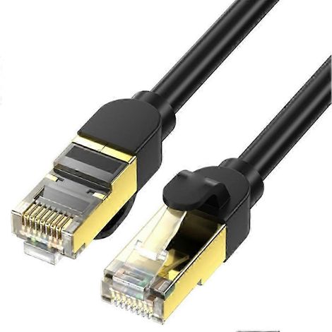 Câble Ethernet Cat8 40 Gbit/s, 1,5 m, Internet haut débit 2000 MHz, câble réseau doublement blindé, compatible avec les routeurs PC QAQ (1/5)