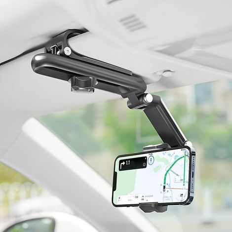 Support de téléphone rotatif à 1080° pour pare-soleil — Support de navigation universel pour voiture (1/5)