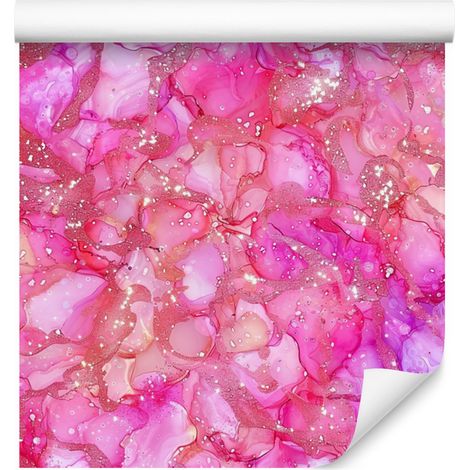 Carta da parati in polvere color rosa, viola e lavanda, 50x1000 cm (1/5)