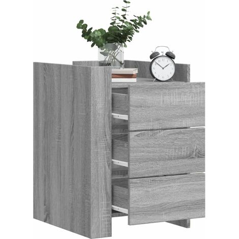 Nachttisch Grau Sonoma 45x50x65 cm Holzwerkstoff