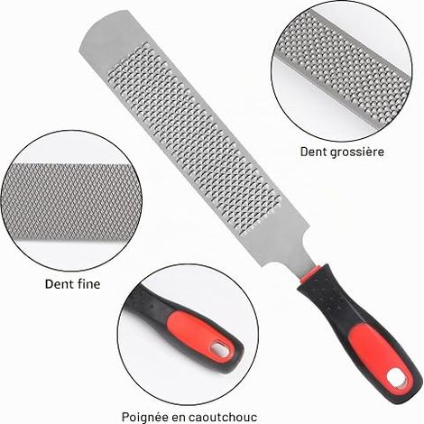 Horse Hoof Care, Hoof Rasp with Handle, Rubber Face for and Shoe Cutting (1/4)