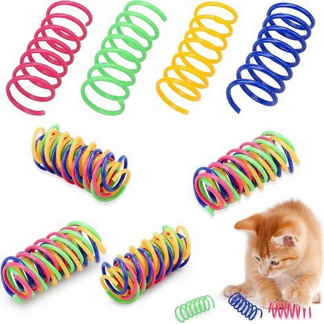 Lote de 40 resortes en espiral, juguetes para gatos, juguete de plástico (1/3)