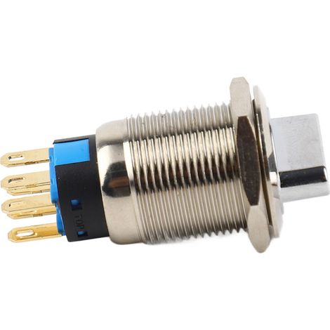 Commutateur rotatif en acier inoxydable de 19 mm, 3 broches 2 positions, 6 broches 3 positions, étanche, sélecteur à deux positions (1/5)