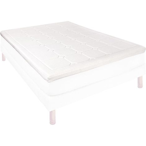 Surmatelas à mémoire de forme - confort moelleux - 160 x 200 cm