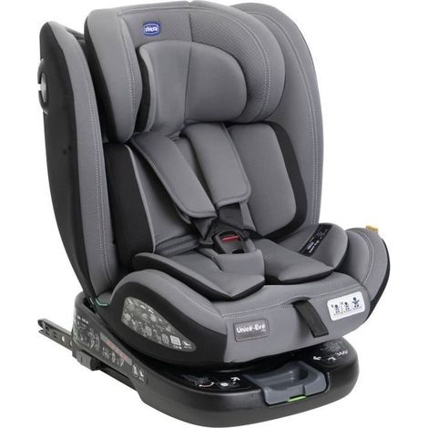 Auto-Sitz - CHICCO - UNICO EVO - Gruppe 0/1/2/3 - I-Size - Neigbar - Komfortpolster - Grau Schwarz