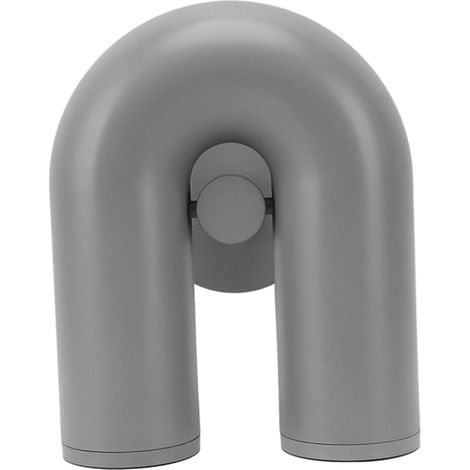 U-förmige Wandleuchte aus Eisen und ABS, modernes nordisches Design, warmes Licht, dekorative Wandleuchte für Hotels und Flure, 85–265 V, grau (1/5)