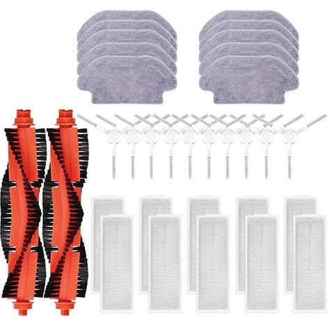 Pour aspirateur robot Xiaomi S10 S12 : brosse latérale principale, filtre HEPA et chiffon de nettoyage (1/5)