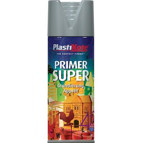 PlastiKote Super Spray Primer Grey 400ml PKT1148 (1/3)