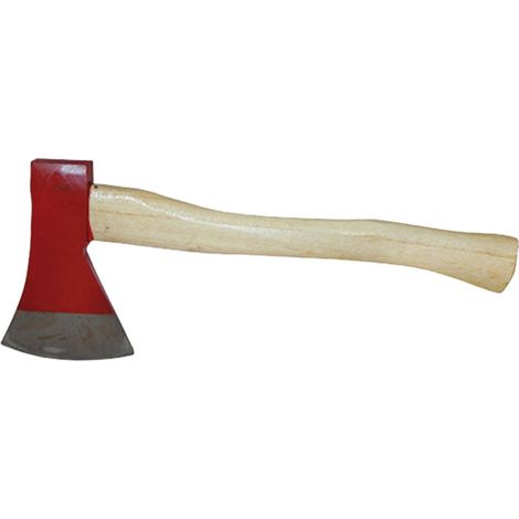 Scure tipo Tirolo 800 gr con manico in legno lunghezza 38 cm ascia accetta rossa