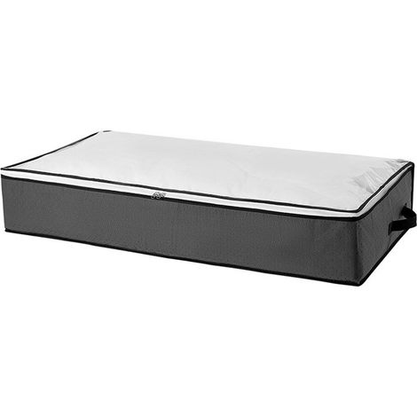 Sacs de rangement non tissés pour couettes, organisateur de vêtements hermétique et étanche à l'humidité, grand cube, gris foncé, 1 paquet. (1/5)