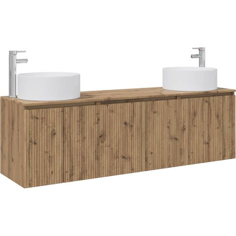 Bathroom Cabinet Set 3 pcs Artisan Oak 49.5 x 44.5 x 65.5 cm vidaXL (1/5)
