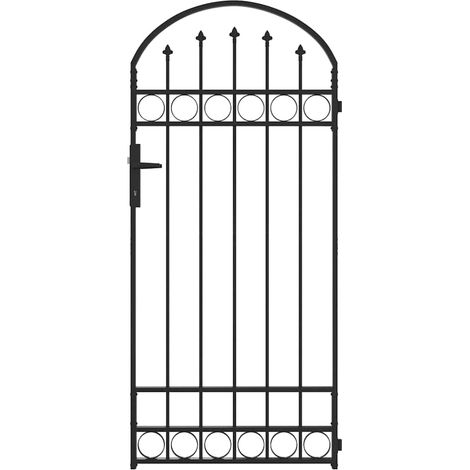 Porte de Clôture Gris 89 x 200 cm Acier CFW222741