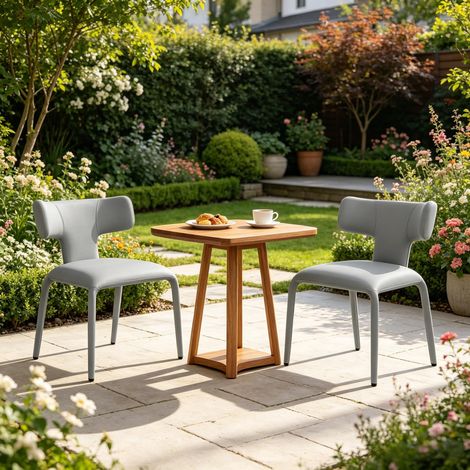 Chaises esthétiques pour salon, chaises de cuisine, chaises de bureau avec dossier incurvé, fauteuils (lot de 2 chaises de salle à manger) (1/5)