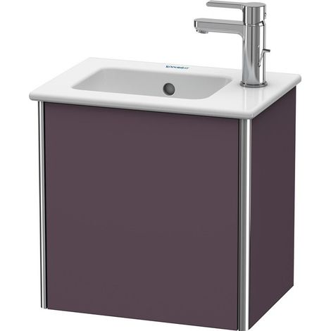 Meuble sous-vasque XSQUARE 400x410x289mm ouverture gauche Satin aubergine
