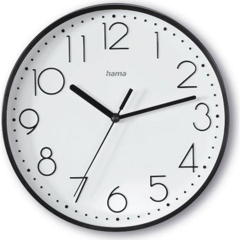 Hama Wanduhr Salina Schwarz 22 cm Quartz Lautlos (1/4)