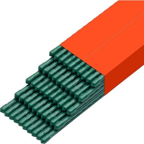 Mophorn 50 Pack Garden Stakes, 1800 mm, Plastic-Coated Metal Plant Support Sticks, Designed with Pointed Ends and Non-Slip Bumps for Supporting Climbing Plants and Outdoor Vegetables (1/5)
