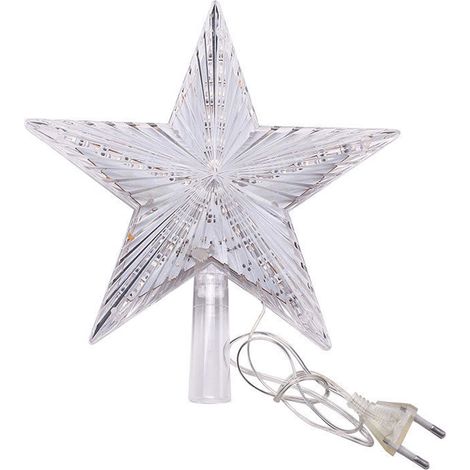 Étoile Pour Sommet De Sapin De Noël - LED 3 W - Étanche IP65 - Diamètre 21 Cm - Décoration Festive Intérieure Et Extérieure - Unité (1/5)