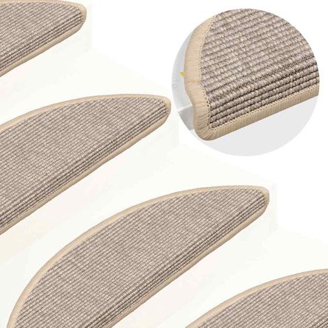 vidaXL Alfombrillas para escaleras 15 unidades 56x17x3 cm Plateadas Semicirculares (1/5)